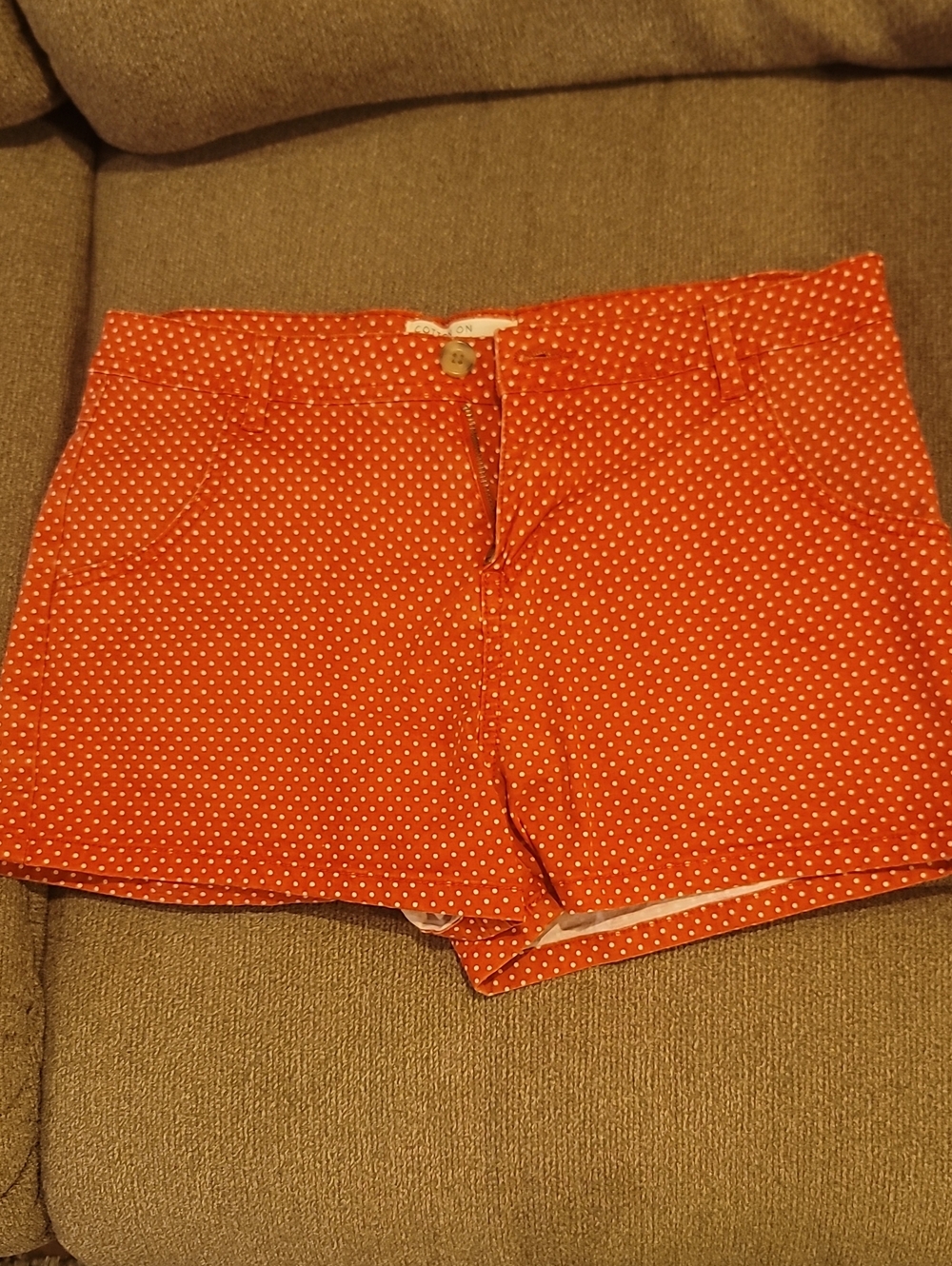 Cotton On Red Polka Dot High-Waist Women's Shorts Sz 6